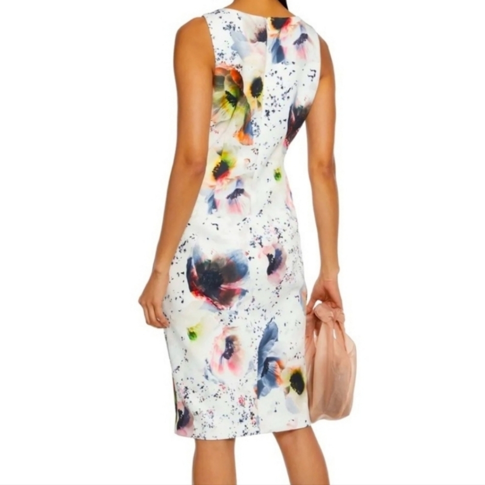 NWT Mark & James Badgley Mischka Floral Printed Scuba Sleeveless Dress - Picture 6 of 7